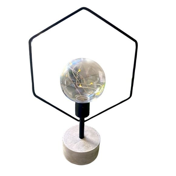 Battery operated Filament lightbulb decor on pho concrete base - Picture 1 of 3